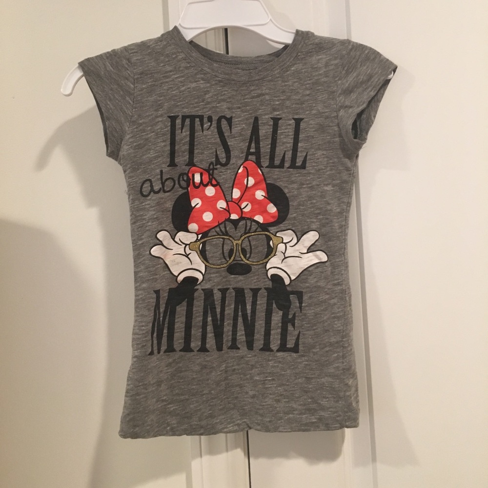 Gray Disney “it’s all about Minnie” girls tee